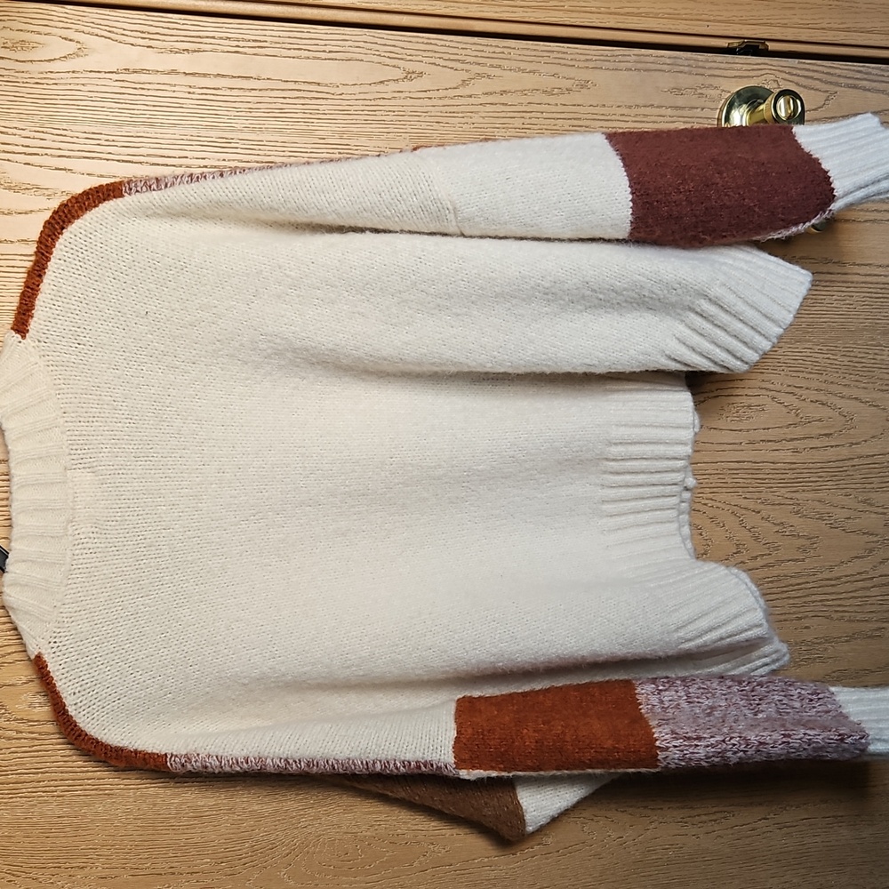 Luna Ivy By Anthropologie  Patchwork Women's Sweater - Picture 4 of 8
